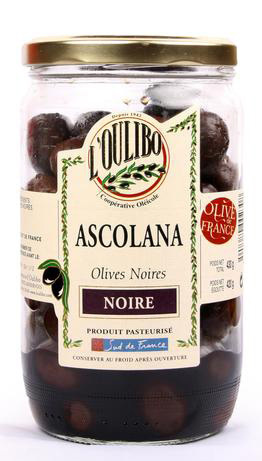 L'Oulibo Ascolana noire schwarze Oliven 700g