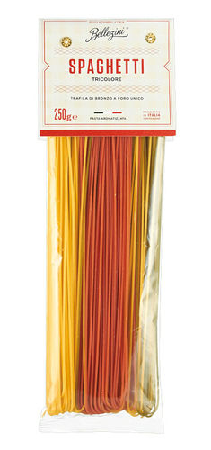 Spaghetti Tricolore Bellezini, dreifarbige italienische Pasta 250 g