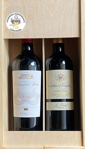 2er Wein-Geschenk-Set AOC Languedoc-Corbieres