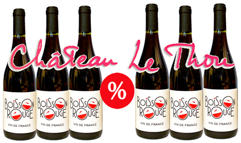 Boisson Rouge 2020 Château le Thou | Vin de Pays d'Oc 6 Flaschen