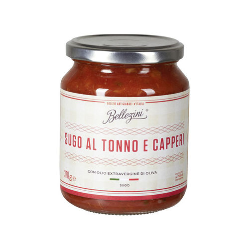 Sugo al Tonno e Capperi Bellezini italienische Tomatensauce 370g Glas