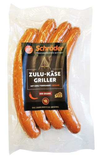 Zulu Käsegriller Schröder Fleischwaren, SB verpackt 4 x 75g