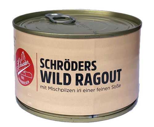 Wildragout mit Pilzen in Sauce 400g | Schröder Fleischwaren
