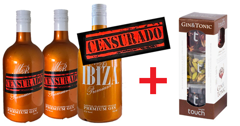 Ibiza Premium Dry Gin Censurado M&B 3 Flaschen & Gin-Tonic Gewürz gratis