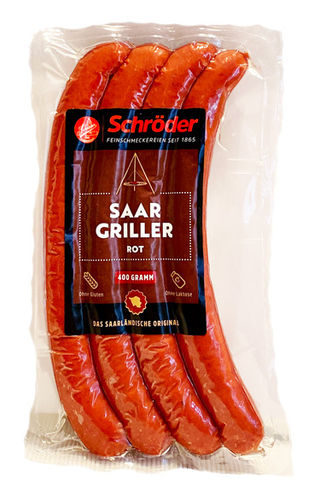 Saar-Griller Rot Schröder Fleischwaren, SB verpackt 4 x 100g