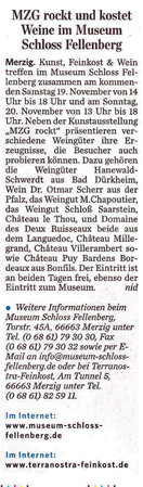 Pressebericht Terranostra-Feinkost in der Saarbrücker Zeitung anlässlich Kunst, Feinkost & Wein 2016\\n\\n01.01.2017 16:53