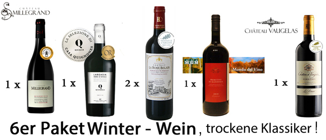 Winter-Wein-Paket 2022-2023 6 Flaschen guten Wein kaufen
